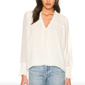 Smocked Tie Neck Blouse 1. STATE